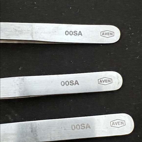 Silver Precision Tweezers Set oosa aven brand set of 3 - Picture 3 of 4